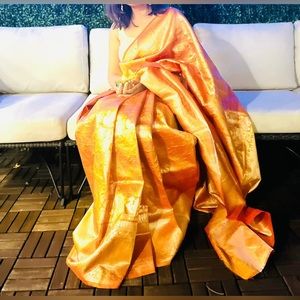 Soft silk saree (blended) with blouse piece- NEW